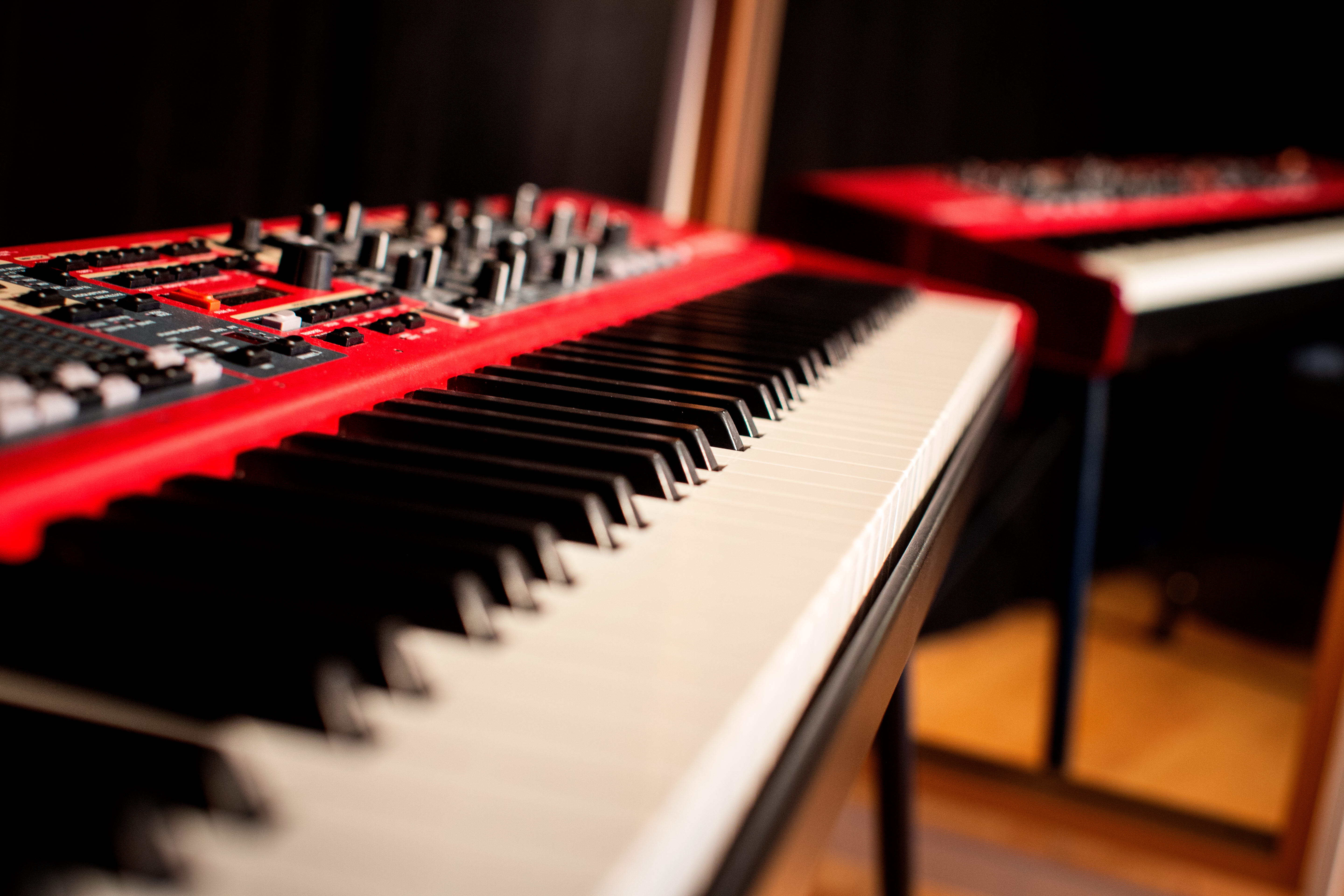 Close-up of an electric piano