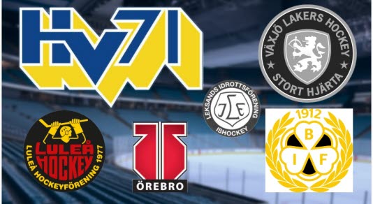 Bild på en massa föreningsloggor inom svensk sport