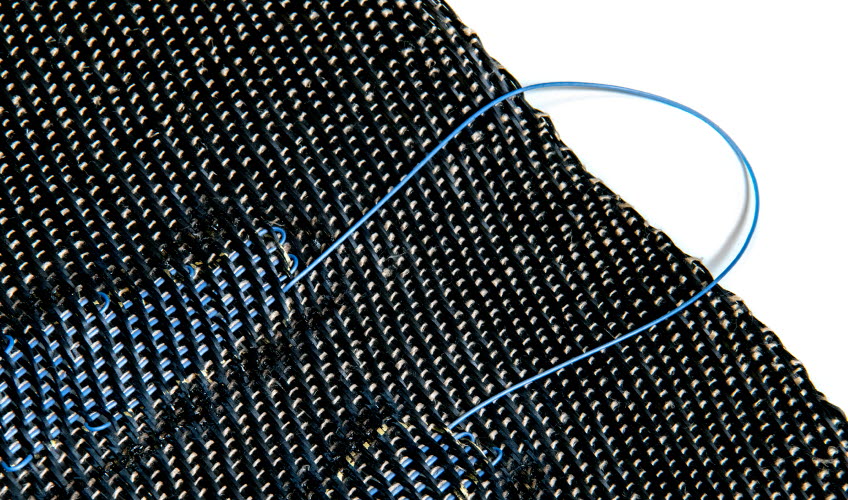 Nano textile systems patenterade väv som kan öka och minska i storlek genom elektricitet.
